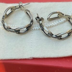 James Avery connected beaded hoop earrings